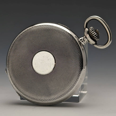 アンティーク ユリス・ナルダン 懐中時計 銀側ハンターケース 動作良好